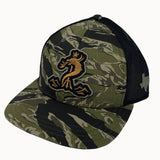 Tiger Camo Tri - Tech Mesh Snapback Cap - Leviathan Rods