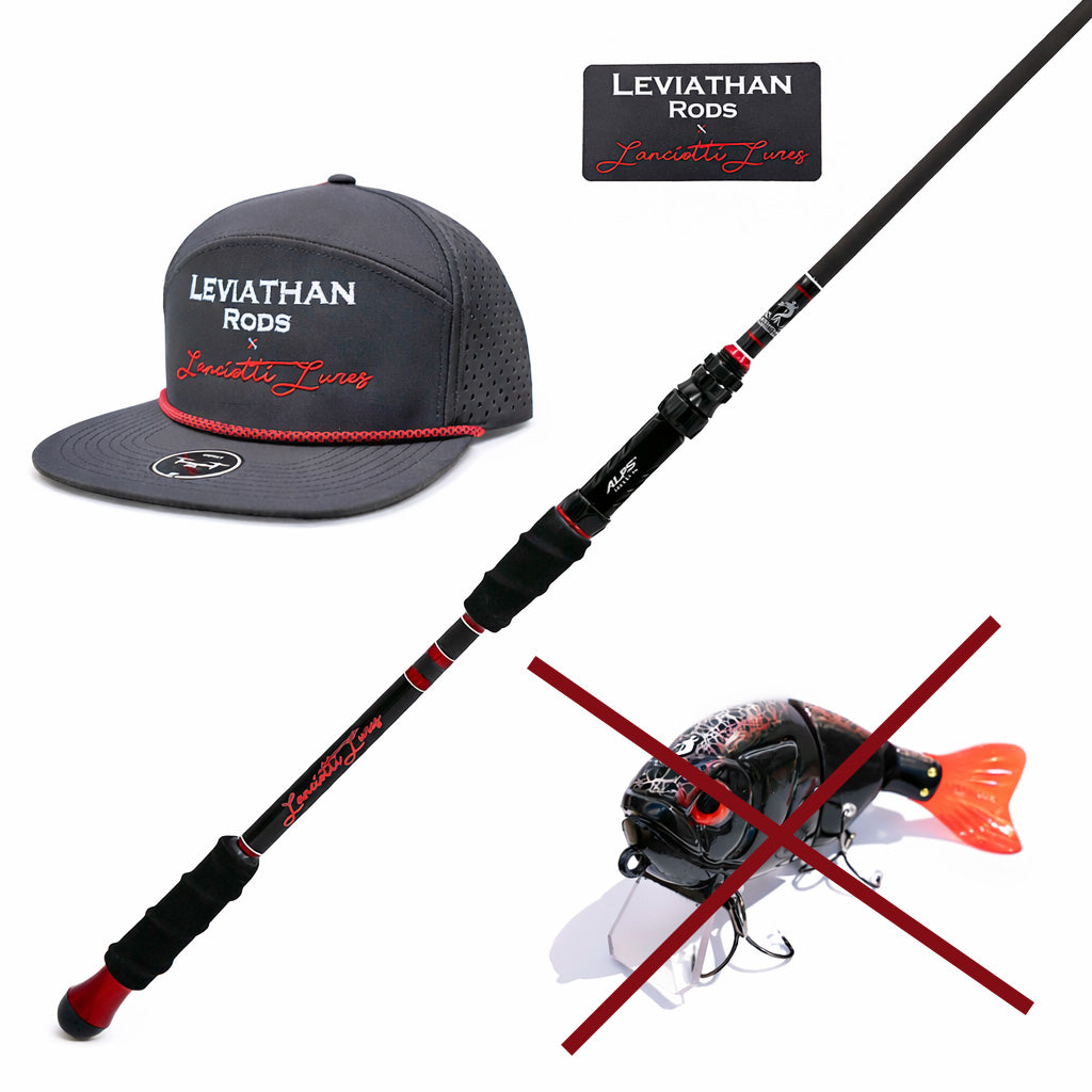 Leviathan x Lanciotti Swimbait Rod, Hat, and Decal (No Lure Included)