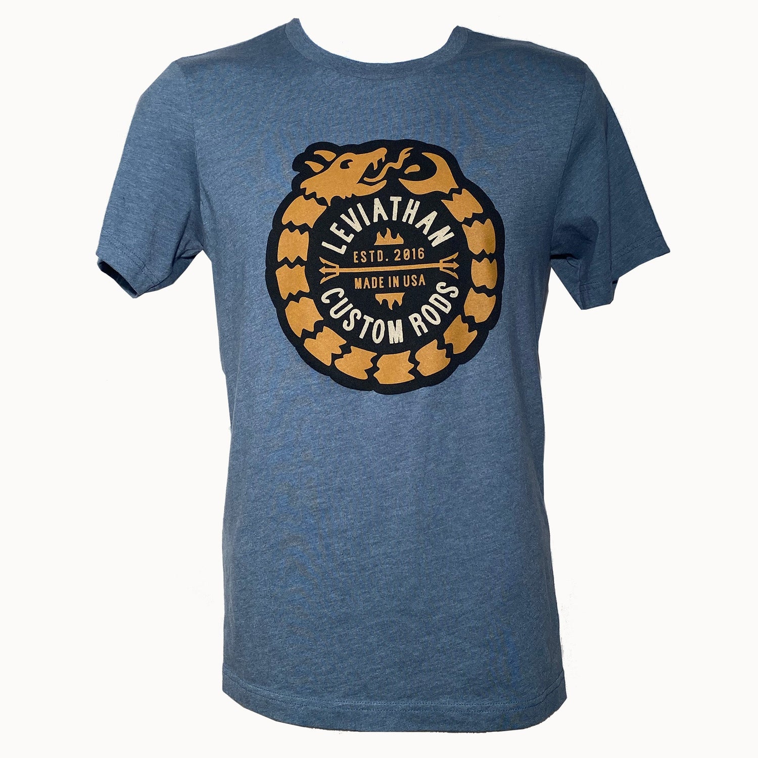 Leviathan Ouroboros Tee - Blue - Leviathan Rods