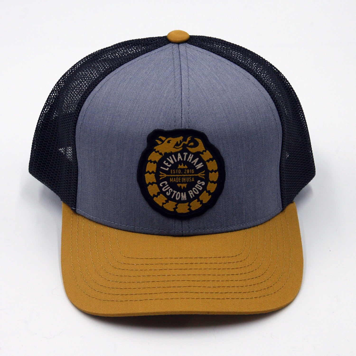 Ouroboros Logo Trucker Mesh Baseball Cap - Grey