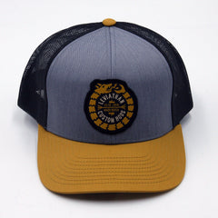 Ouroboros Logo Trucker Mesh Baseball Cap - Grey - Leviathan Rods