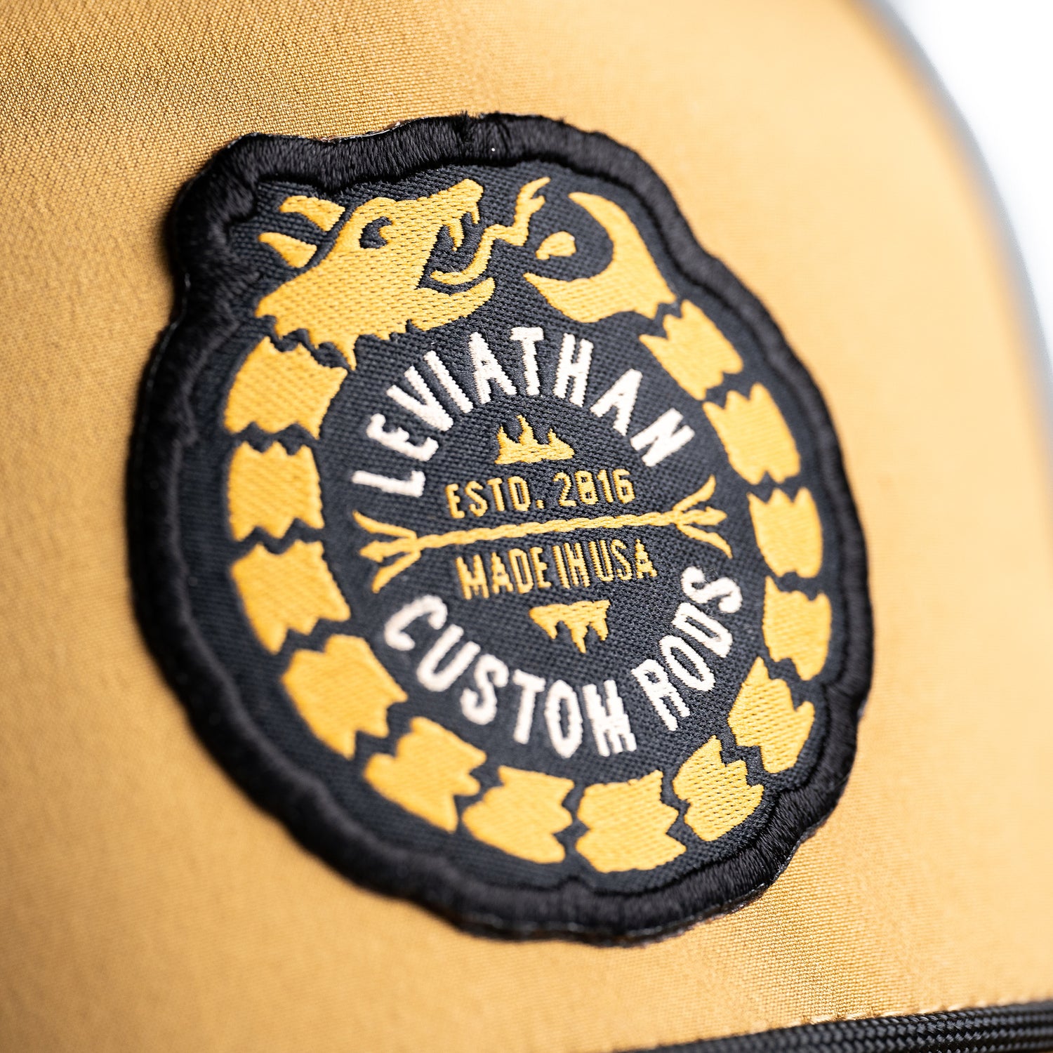 Ouroboros Logo Trucker Mesh Baseball Cap - Gold